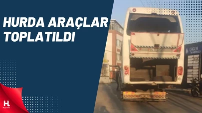 Sakarya'da Terk Edilen Hurda Araçlar Toplanıyor