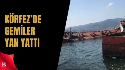 Körfez Sahilindeki Batık Gemiler Yan Yattı