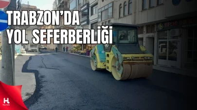 Trabzon'da Büyükşehir'in Yol Seferbeliği Sürüyor