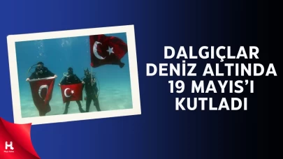 Fethiye'de Dalgıçlar 19 Mayıs'ı Deniz Altında Kutladı
