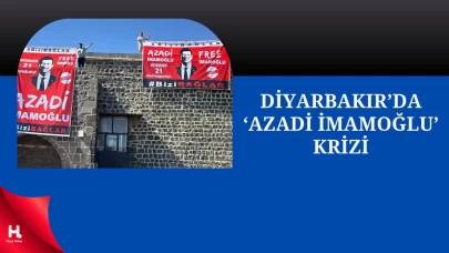 Diyarbakır'da 'Azadi İmamoğlu' Pankartına Engel!