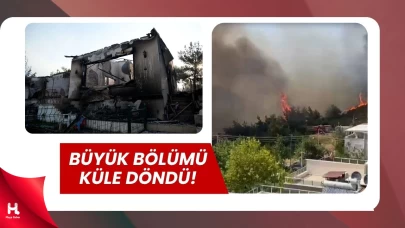 Seferihisar'daki Yangında Zarar Gören Evler Dronla Görüntülendi!