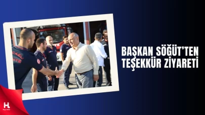 Başkan Söğüt, İtfaiye Ekiplerine Teşekkür Ziyareti Gerçekleştirdi