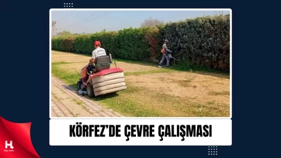 Körfez Belediyesi'nin Yeşil Alan Temizliği Sürüyor