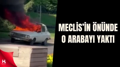 TBMM Önünde Komisyon Öncesi Beyaz Toros Yangını