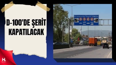 Kocaeli’de TEM ve D-100’de Şerit Kapatılıyor