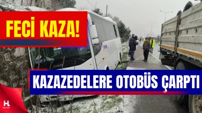 Samsun-Sinop Yolunda Feci Kaza: Otobüs kazazedelere çarptı