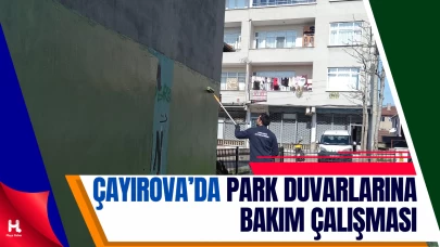 Çayırova’daki Parkların Duvarlarında Bakım Çalışması