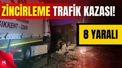 Yolcu Otobüsünün de Karıştığı Zincirleme Kazada 8 Kişi Yaralandı