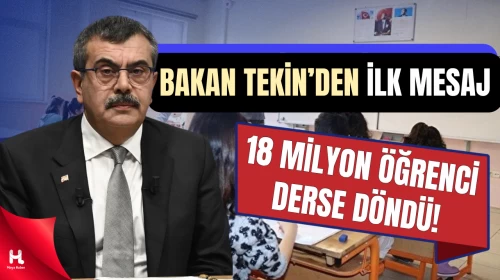 Bakan Tekin’den Ara Tatil Sonrası Mesaj