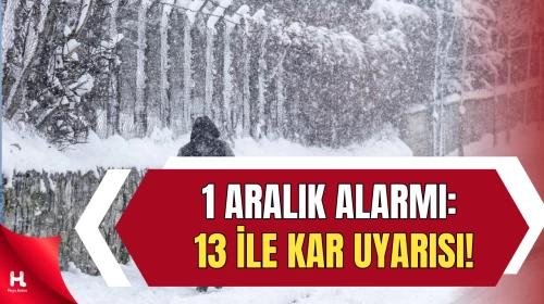 Meteoroloji Açıkladı: 1 Aralık’ta 13 İl Beyaza Bürünecek!