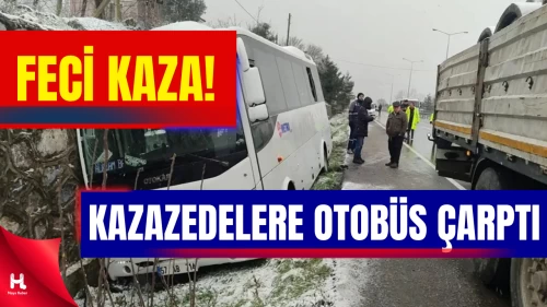 Samsun-Sinop Yolunda Feci Kaza: Otobüs kazazedelere çarptı