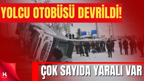 Buzlanma Nedeniyle Kontrolden Çıkan Otobüs Devrildi: 16 Yaralı