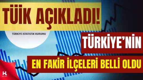 Harita Güncellendi: Türkiye’nin En Fakir İlçeleri Belli Oldu