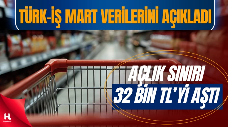 Türk-İş mart verilerini açıkladı: Açlık sınırı 32 bin 500 lirayı aştı!