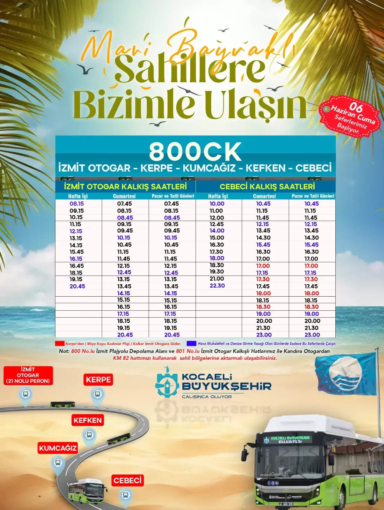 UlaşımPark'tan Mavi Bayraklı Sahillere Aktarmasız Ulaşım - Kocaeli TV